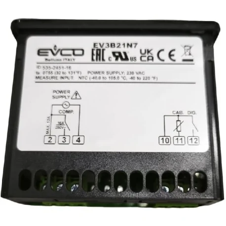 EVERY CONTROL digital thermostat type EV3B21N7...