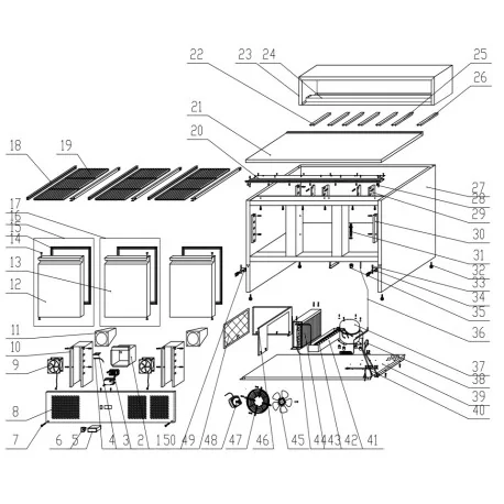 Encimera de granito para Mesa refrigerada PS903