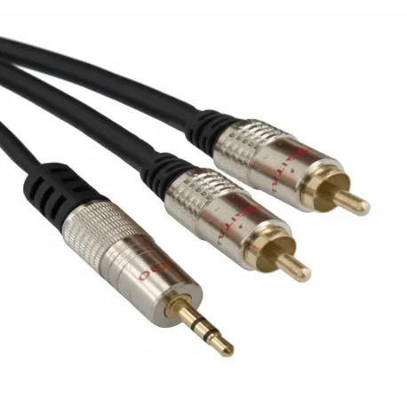 3.5 mm Jack to 2 RCA Male Cable 1.5 Meters