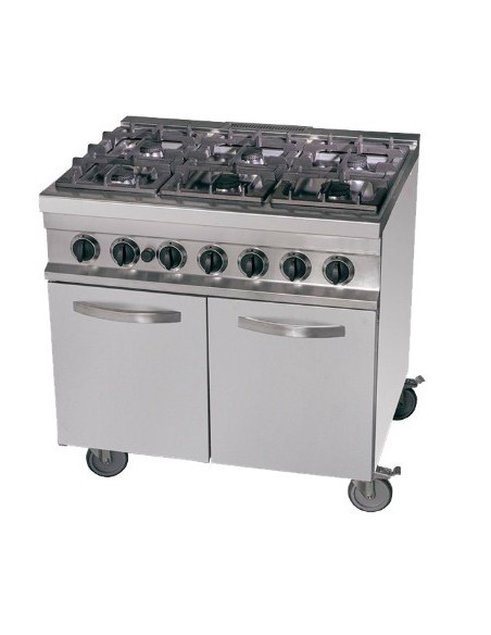 6-burner gas cooker without oven. Integrated storage cabinet. 700 Series GR763