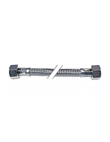 Stainless steel braided flexible hose straight-straight DN8 L 1000 mm 3/8" connections conical seal 520601