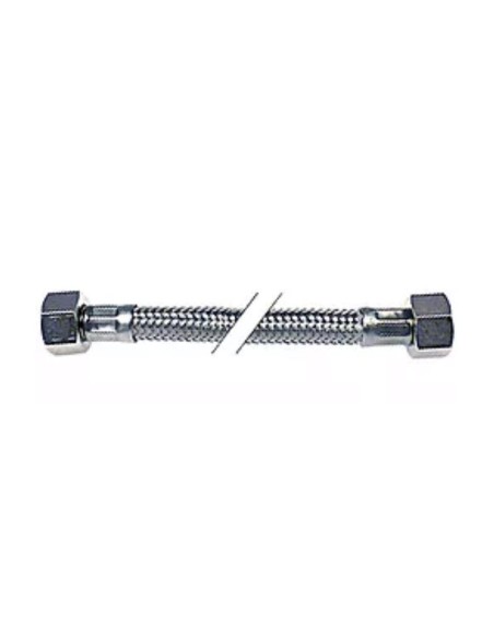 Flexible inox tresse inox droit-droit DN8 L 1000 mm raccords 3/8" joint conique 520601