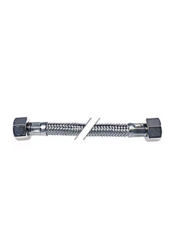 Stainless steel braided flexible hose straight-straight DN8 L 1500 mm 3/8" connections conical seal 520602