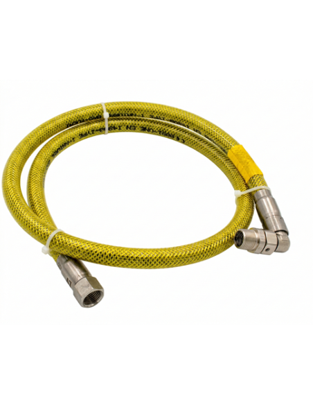 Connexion flexible CFI gaz avec vanne de sécurité M-F 1500 1/2" Inox