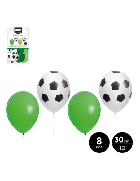 Ensemble de ballons en latex de couleurs assorties FOOTBALL