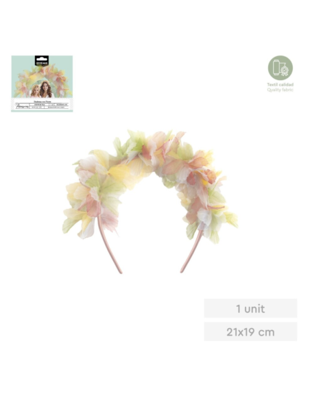 Flower headband in fairy colors