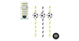 Assorted colored canes with soccer ball (8 pcs)