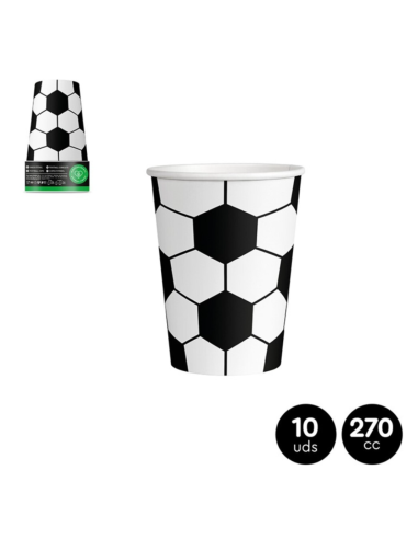 Gobelet en carton 270 cc - 9 oz FOOTBALL (10 unités)