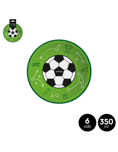 Round cardboard ball bowl 350cc FÚTBOL (6 units)