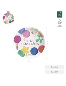 Assiette plate en carton 23...