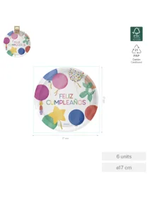 Plato llano postre cartón...