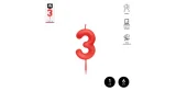 Red wax candle 6 cm