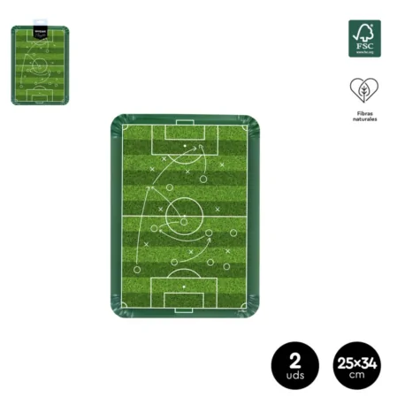 Bandeja cartón rectangular  25x34 cm FÚTBOL (2...