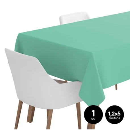 Rouleau de nappe biodégradable couleur menthe...