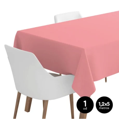 Rouleau de nappe biodégradable rose pastel 1,2...
