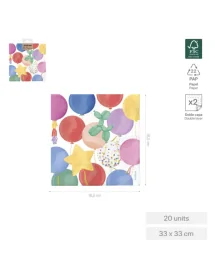 Paper napkin 2C GLOBOS...