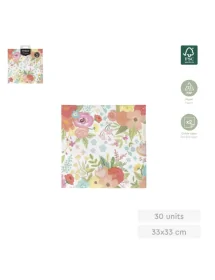 Servilleta papel 2C floral...