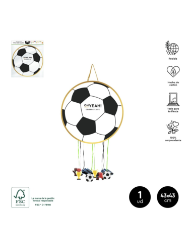 Piñata Balón de Fútbol Gigante 43 cm | Juegos para Cumpleaños
