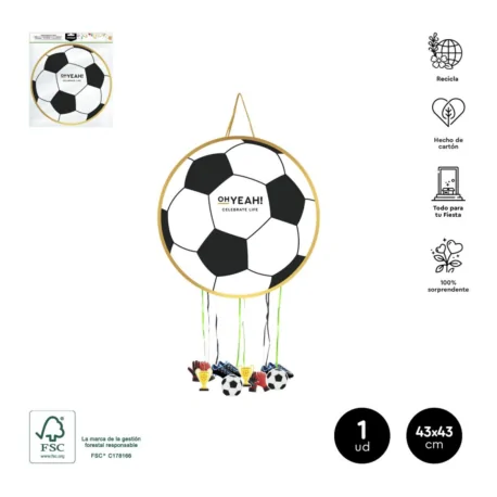 Piñata en forme de boule de 43 cm 43 cm FÚTBOL