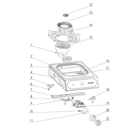 Gas pipe for cooker SRB 1-13SRB L300mm Thread...