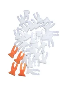 Taquets naranja y blanco...