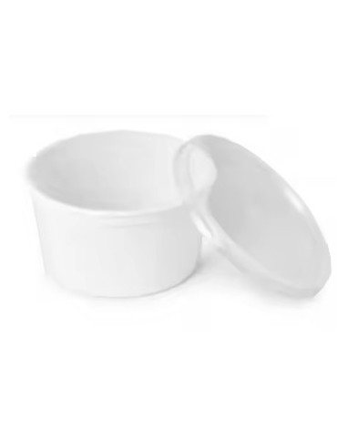 Tarrina Redonda P.P. BAJA 1000 ml Blanca + tapa (Pack 50 uds) LITE