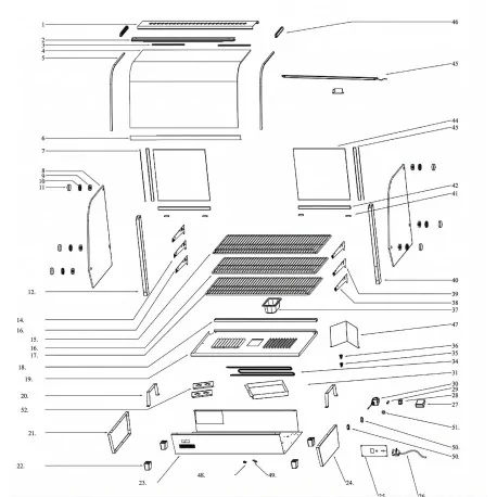 Right Sliding Door Display Case RTR-120L