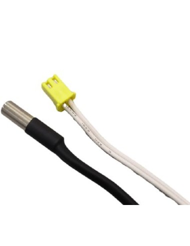 Sensor NTC 10K B igual a 3950 Sonda tipo 4F diámetro 6 por 25 mm conector JST-SM cable 1300 mm amarillo