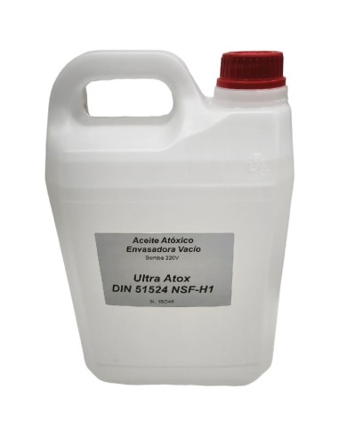 Aceite Atóxico 5000 ml Ultra Atox ISO 46 Mineral blanco Envasadoras vacío 220VAC