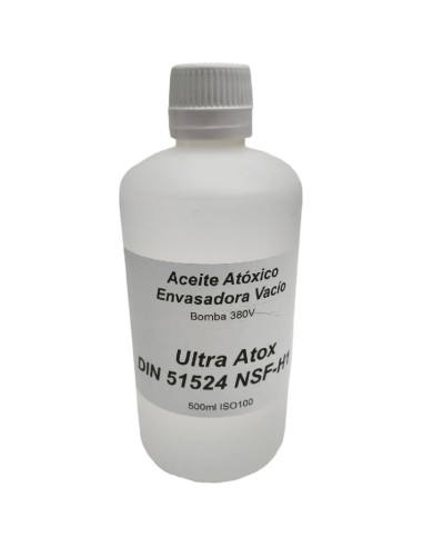 Huile Atoxique 500 ml Ultra Atox ISO 100 Minérale blanche Machines sous vide 380VAC