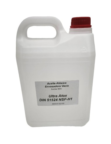 Aceite Atóxico 5000 ml Ultra Atox ISO 100 Mineral blanco Envasadoras vacío 380VAC