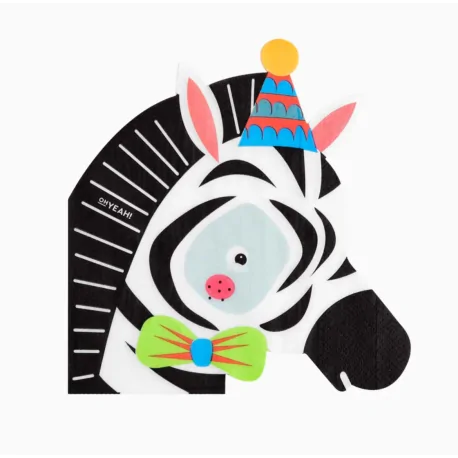 Serviettes de table zèbre 2C 33x33cm (20...