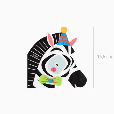 Serviettes de table zèbre 2C 33x33cm (20...