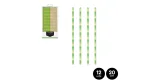 Assorted paper straws 20 cm (12 units) JUNGLE