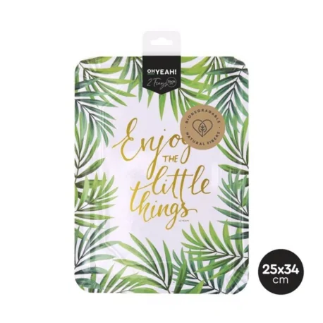 Rectangular cardboard tray botanic 25x34 cm (2...