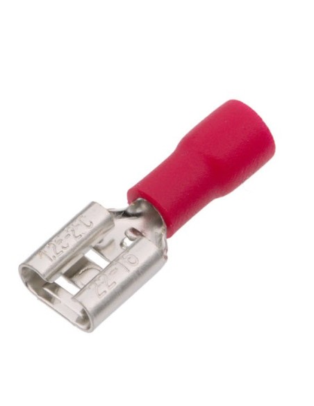Cosse isolée Faston femelle 6,3x0,8mm 10A 10 pièces