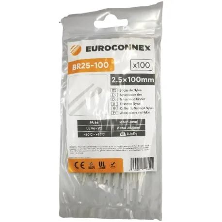 White Nylon Cable Tie 100x2.5 mm 100 units...