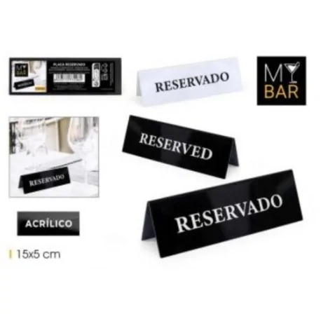 Placa acrílica RESERVADO