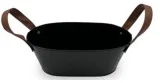 Black metal bucket with leather handle 26 cm MY BAR