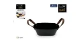 Black metal bucket with leather handle 26 cm MY BAR