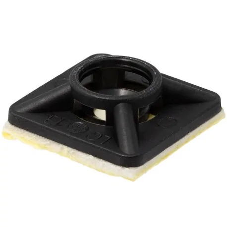 Base Adhesiva para  Brida Negro 28x28mm 100 piezas