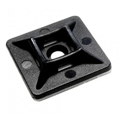Black Adhesive Cable Tie Mount 19x19 mm 100...