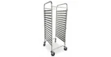 Chariot à plateaux GN 2/1 en acier inoxydable (15 niveaux)