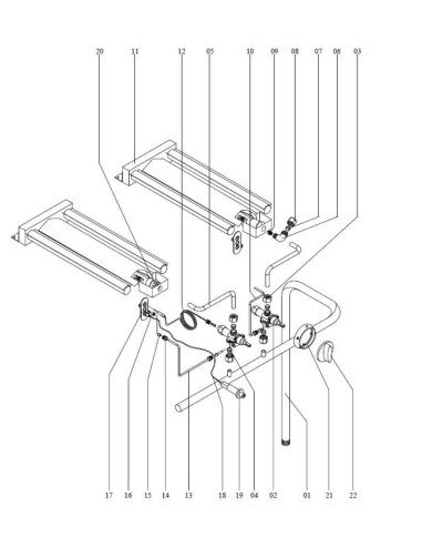 Quemador 7 kW GGL A07DB77 barbacoa piedra volcánica 200x400 mm