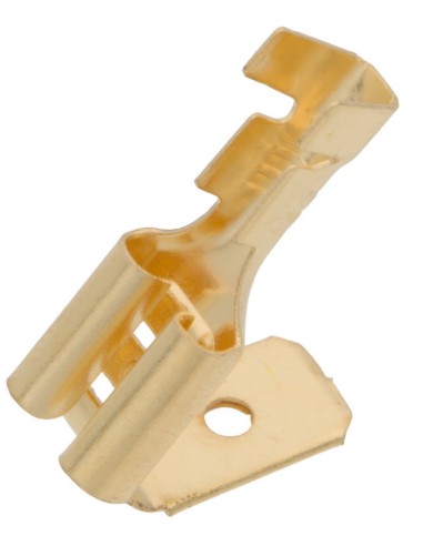 Cosse FASTON double Mâle Femelle 6,35 mm 1 à 1,5 mm² 100 unités