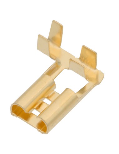 Cosse FASTON coudée femelle 6,35 mm 0,5 à 1,0 mm² 100 unités