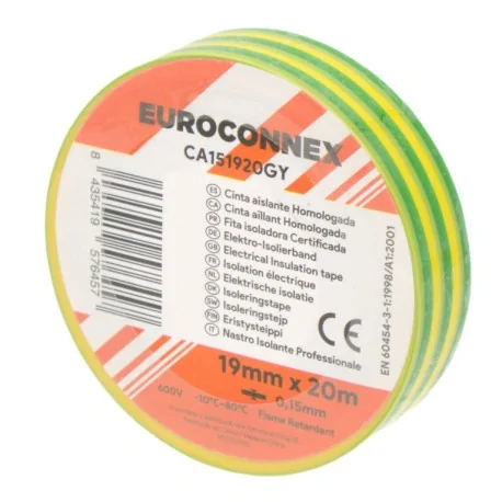 Yellow Green Earth Insulation Tape 0.15x19 mm 20 m