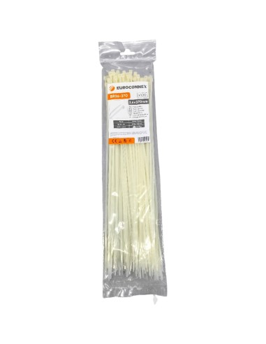 Collier de serrage en nylon blanc 370x3,6 mm 100 unités BR36 370
