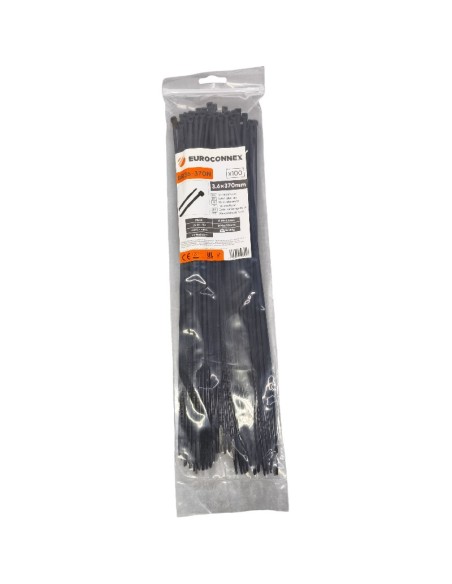 Brida Nylon Negra 370x3,6 mm 100 unidades BR36-370N