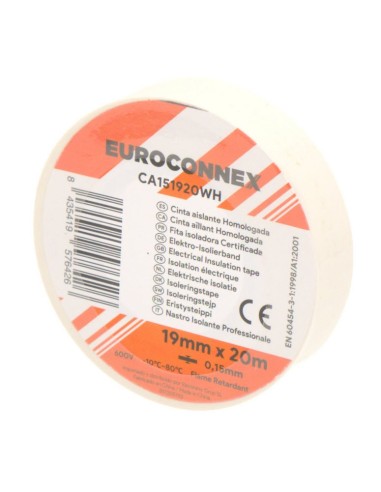 Ruban isolant blanc 0,15x19 mm 20 m CA151920WH